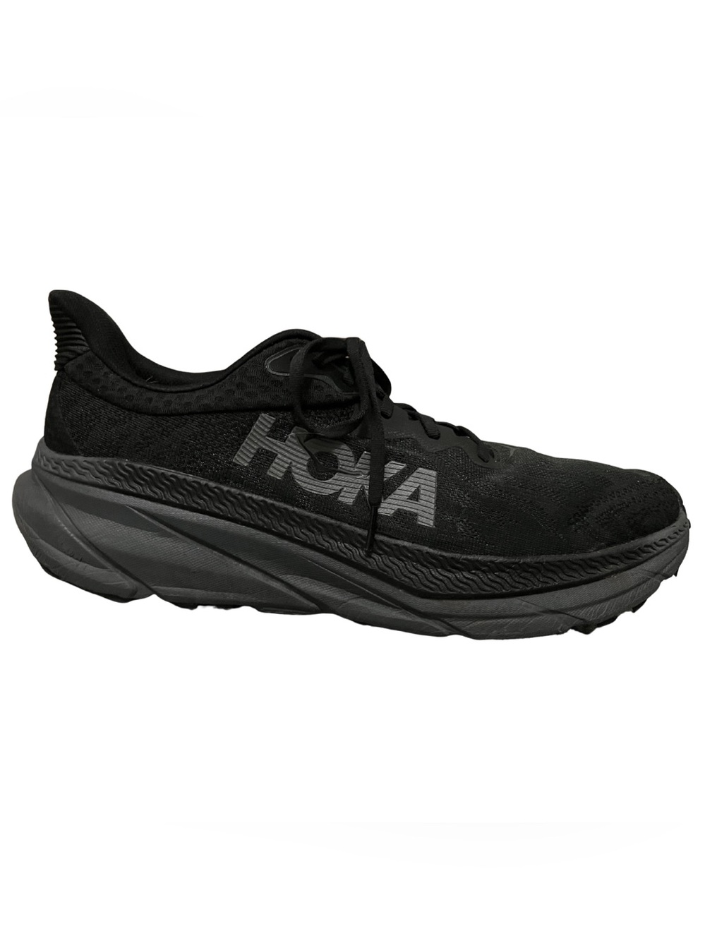 Hoka Challenger ATR 7 Running Shoes Mens 14 Solid Triple Black Trail Athletic